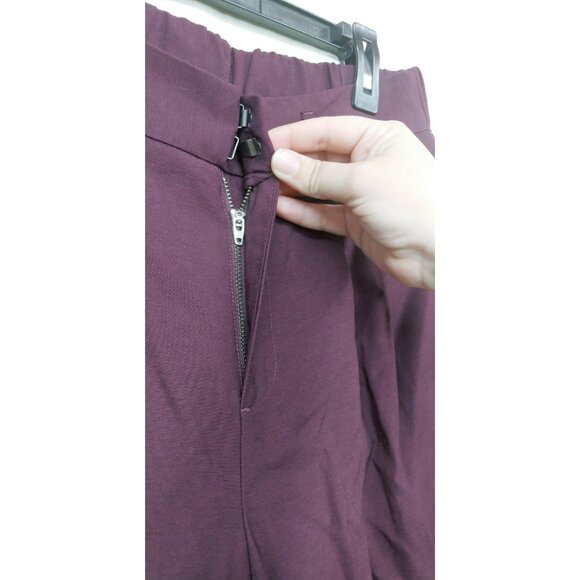 NWT A New Day Women's 6 Burgundy High-Rise Pleat Front Straight Trousers Pants - Picture 5 of 11